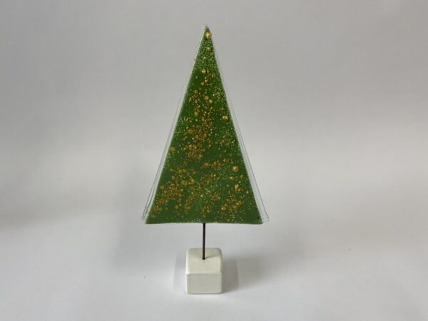 Lille grøn juletræ med guldglimmer